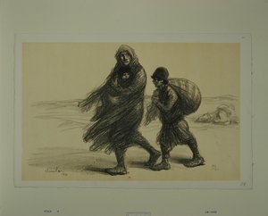 O êxodo sérvio de Théophile Alexandre Steinlen