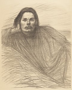 Retrato de Maksim Gorki deitado de Théophile Alexandre Steinlen