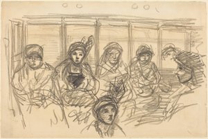 Passageiros no metro de Théophile Alexandre Steinlen