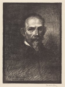 Autorretrato (Steinlen de frente, cabeça para a direita) de Théophile Alexandre Steinlen