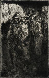 Soldados a caminhar de Théophile Alexandre Steinlen