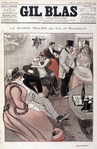 A Tellier House de Guy de Maupassant - por Steinlen, em "Gil Blas" de 10/09/1892 (mesmo desenho do nº 15587) de Théophile Alexandre Steinlen
