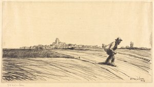 Vagabundo com trouxa (Le chemineau à la besace) de Théophile Alexandre Steinlen