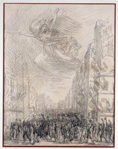 Victory ou Marseillaise Allegorie. Desenho de Theophile Alexandre Steinlen (1859-1923) 1915 Paris. B.N. de Théophile Alexandre Steinlen