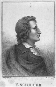 Friedrich Schiller (1759-1805) gravado por Massol (d.1831) (gravura) (foto bw)