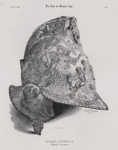 Capacete do Rei Henrique II de França (litho) de Theophile Evariste (after) Fragonard