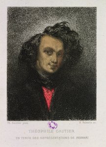 Auto-retrato, vestido para &39;Hernani&39;, gravado por H. Valentin