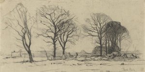 Paisagem com árvores