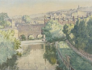 Ponte Pulteney sobre a Avon em Bath de Therese Lessore