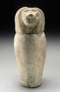 Frasco Canópico com Cabeça Cinocefálica (calcário) de Third Intermediate Period Egyptian