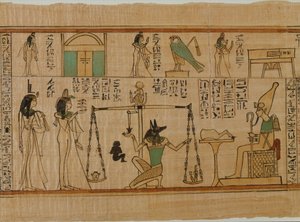 O Cantor de Amun Nanys Papiro Funerário, c.1050 aC (papiro, tinta)