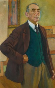 Autorretrato em um colete verde, 1924. de Théo van Rysselberghe