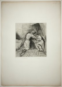 Ele sufoca-a, prato treze de Otelo de Théodore Chassériau