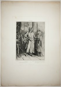 Honesto Iago, a minha Desdémona devo deixar-te, prato quatro de Otelo de Théodore Chassériau
