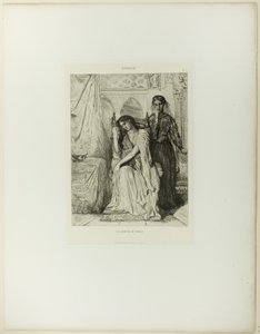 A Canção do Salgueiro, prato nove de Otelo de Théodore Chassériau