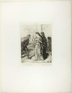 Portanto, seja Feliz Cássio, placa 6 (ato 3, cena 3) de Otelo de Théodore Chassériau