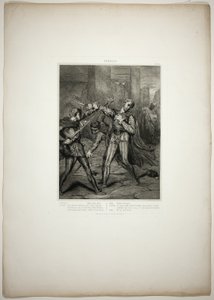 Villain, Thou Diest, prato dez de Othello de Théodore Chassériau