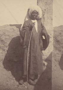 [Retrato de um jovem norte-africano encostado a um pilar] de Théodule Devéria