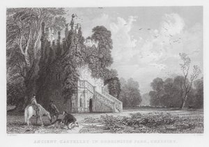 Antigo Castellet em Doddington Park, Cheshire (gravura)