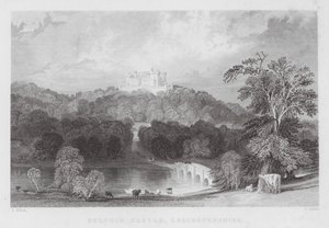 Castelo de Belvoir, Leicestershire (gravura) de Thomas (after) Allom
