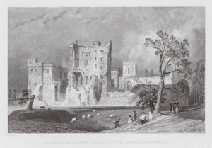 Castelo de Ashby de la Zouch, Leicestershire (gravura) de Thomas (after) Allom