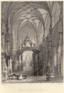 Capela de St Gudula, Bruxelas (gravura) de Thomas (after) Allom