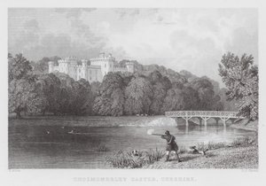 Castelo de Cholmondeley, Cheshire (gravura) de Thomas (after) Allom