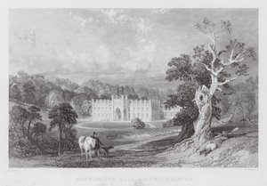 Donnington Hall, Leicestershire (gravura) de Thomas (after) Allom