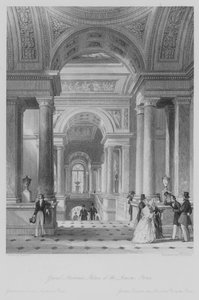 Grand Staircase, Palace of the Louvre, Paris (gravura)