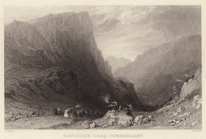Honister Crag, Cumberland (gravura) de Thomas (after) Allom