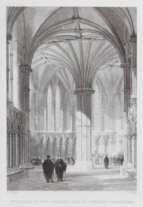 Interior da Casa Capitular, Catedral de Lincoln (gravura)