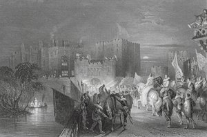 Castelo de Kenilworth (gravura) de Thomas (after) Allom
