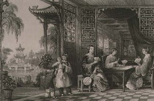 Senhoras de uma Família Mandarim em Cards, de 