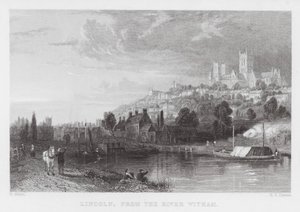 Lincoln, do rio Witham (gravura) de Thomas (after) Allom