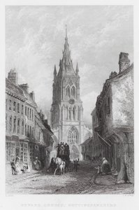 Igreja de Newark, Nottinghamshire (gravura) de Thomas (after) Allom