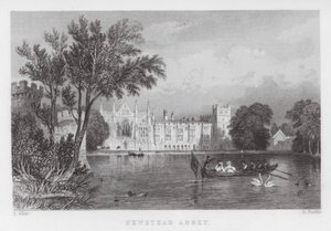 Newstead Abbey (gravura) de Thomas (after) Allom