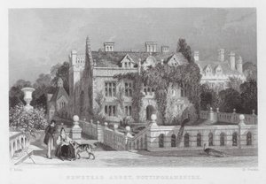 Newstead Abbey, Nottinghamshire (gravura) de Thomas (after) Allom