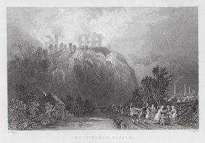Castelo de Nottingham (gravura) de Thomas (after) Allom