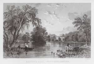 Rufford Hall, Nottinghamshire (gravura) de Thomas (after) Allom