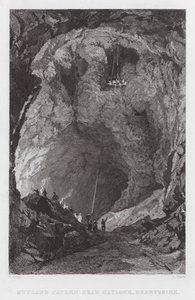 Rutland Cavern, perto de Matlock, Derbyshire (gravura) de Thomas (after) Allom