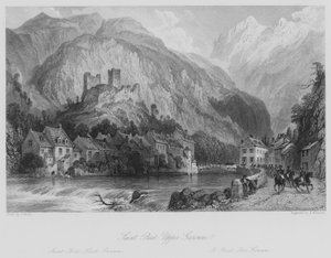 Saint Beat, Upper Garonne (gravura) de Thomas (after) Allom