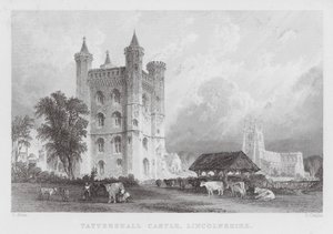 Castelo Tattershall, Lincolnshire (gravura) de Thomas (after) Allom