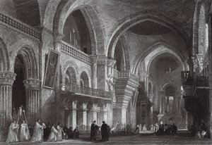 A Catedral de Angouleme (gravura) de Thomas (after) Allom