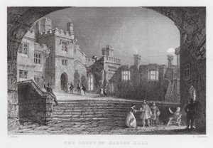 A Corte de Haddon Hall (gravura) de Thomas (after) Allom