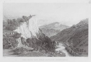 O Alto Tor, perto de Matlock, Derbyshire (gravura) de Thomas (after) Allom