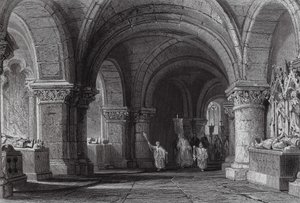 Túmulos dos Reis na Cripta de São Dinis (gravura) de Thomas (after) Allom