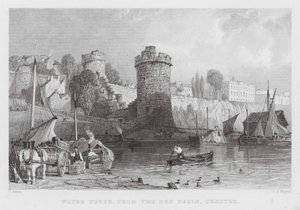 Torre da Água, da Bacia Dee, Chester (gravura) de Thomas (after) Allom