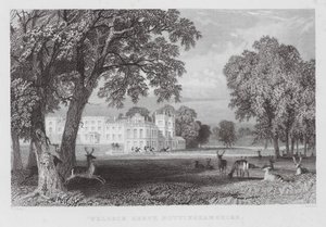 Welbeck Abbey, Nottinghamshire (gravura) de Thomas (after) Allom