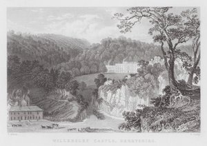 Willersley Castle, Derbyshire (gravura) de Thomas (after) Allom