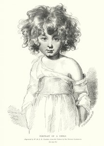Retrato de uma criança (gravura) de Thomas (after) Lawrence